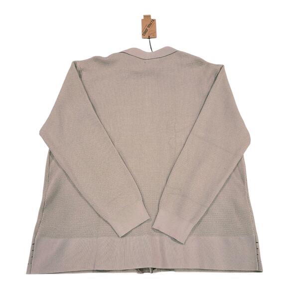 NWT PJ Paul Jones Vintage Men's LS Cardigan BD Sweater 2XL Tan - Picture 3 of 5